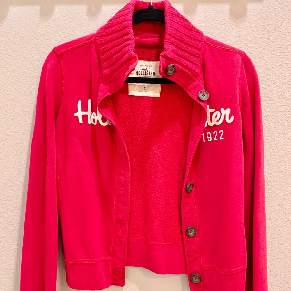 Hollister Women Sweater Cardigan in Red